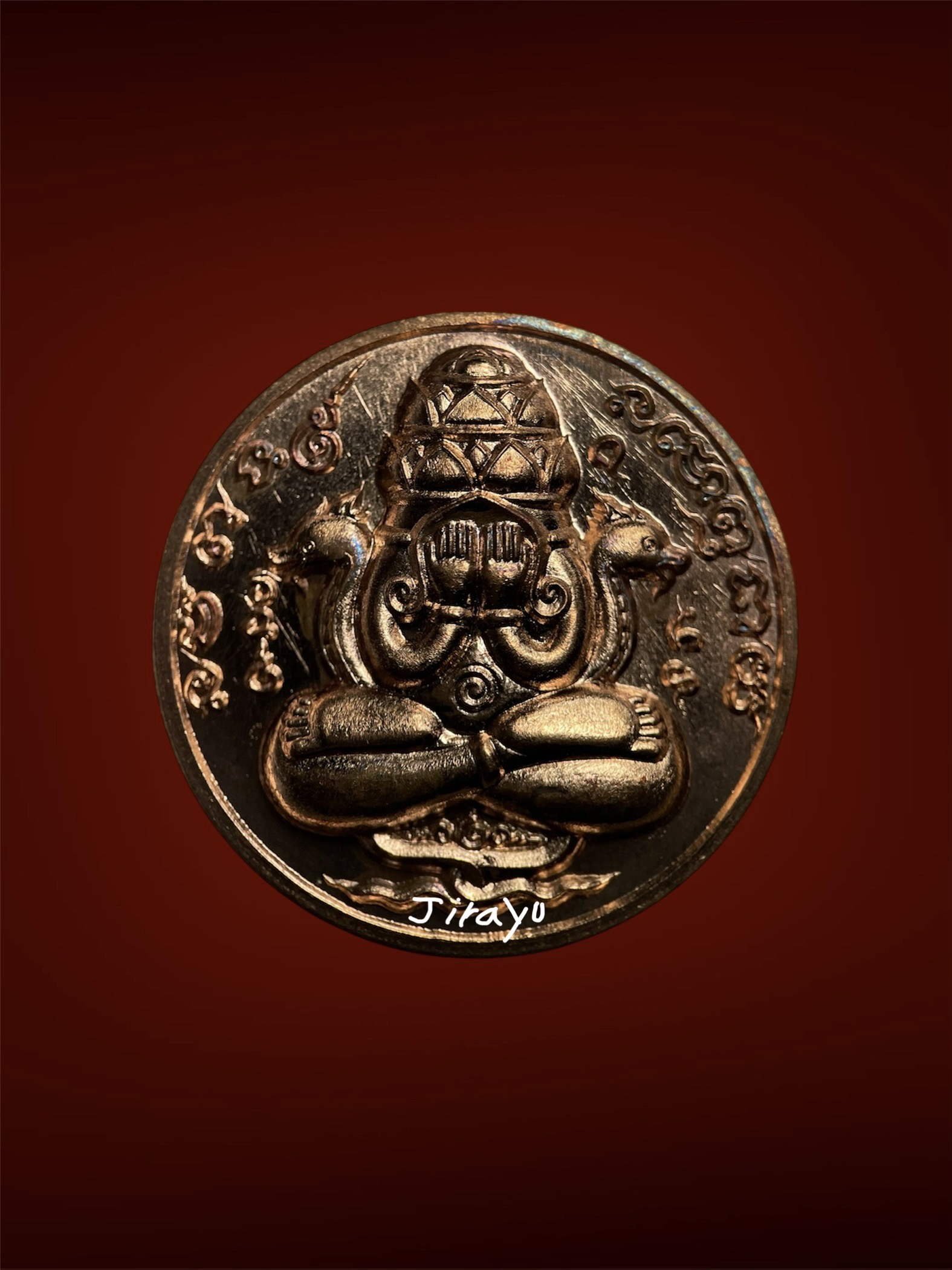 เหรียญปิดตาพังพระกาฬ เภตรา 2 เงินทองไหลมา ทองแดง องค์ที่1