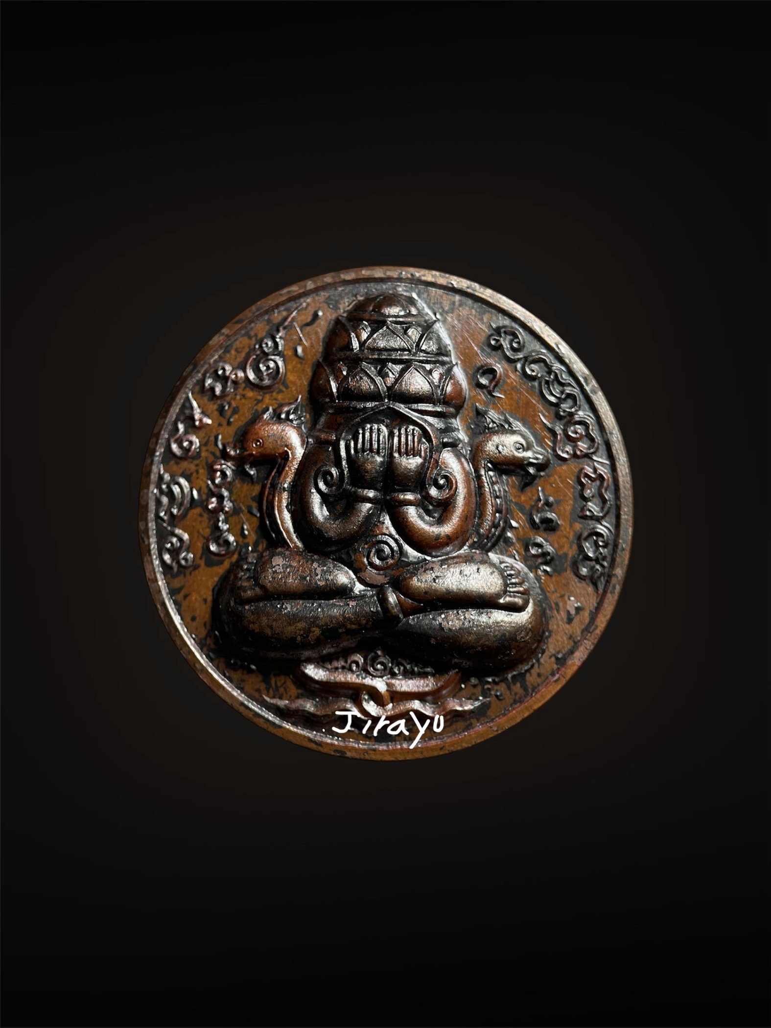 เหรียญปิดตาพังพระกาฬ เภตรา 2 เงินทองไหลมา เนื้อชนวนพระบูชา No.86