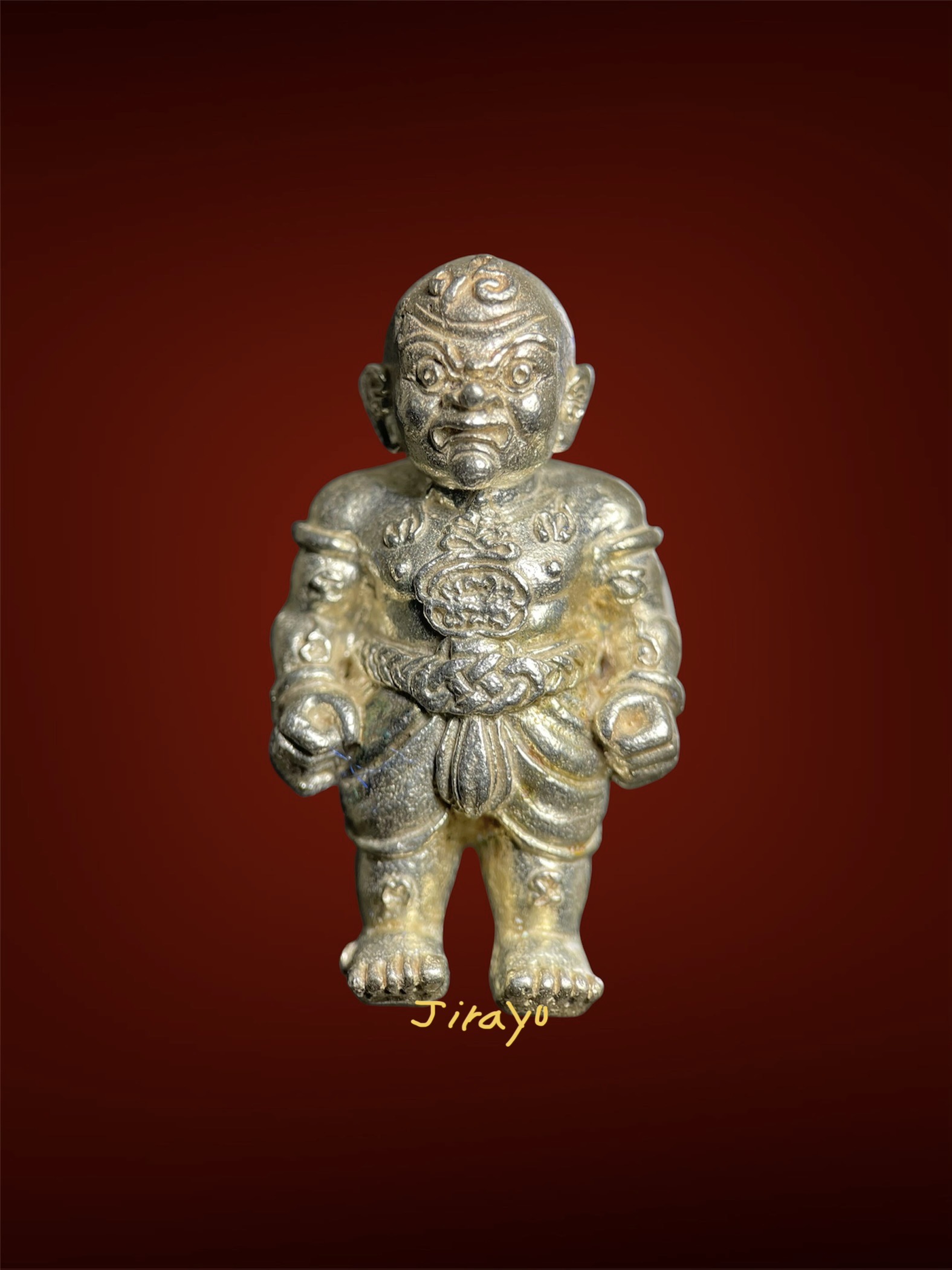 หุ่นพยนต์พ่อขุนหาญผลาญศัตรู รุ่นสร้างกุฏิ เนื้อเงิน No.108