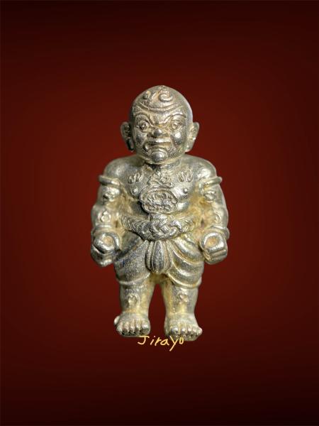 หุ่นพยนต์พ่อขุนหาญผลาญศัตรู รุ่นสร้างกุฏิ เนื้อเงิน No.108